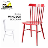 Windsor Chairs欧式彩色铁皮椅金属户外铁皮凳铁艺复古工业温莎椅