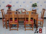 茶艺桌实木仿古中式1.76米榆木功夫茶桌茶台 茶桌椅组合特价