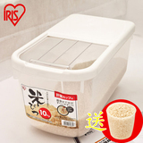 日本爱丽思  10kg大米桶塑料密封米缸爱丽丝透明推拉式储米箱防潮