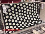 IKEA宜家代购沃洛贡短绒地毯客厅卧室地毯黑白色带圈点133*195cm
