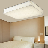 LED吸顶灯卧室灯圆羊皮客厅灯具方形简约田园现代水立方卧室灯饰