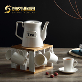 英式下午茶具套装陶瓷咖啡杯具简约欧式陶瓷茶壶茶杯套装家用大号