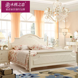 木槿之恋 韩式床1.8米田园双人白色公主床女孩主卧室大床实木婚床