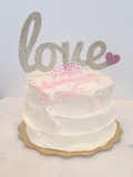 创意婚礼生日甜品桌装饰布置蛋糕装饰插牌定制闪耀系LOVE点缀爱心