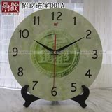包邮承沁创意陶瓷艺术座钟表 客厅静音玉雕台式时钟 12寸大号中式