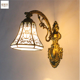 蒂凡尼复古欧式壁灯单头酒吧灯玻璃创意个性温馨卧室床头壁灯