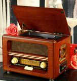 唐典复古收音机sd两波段 台式am/fm仿古木质古典 多功能cd收音机