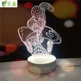 LED创意小夜灯床头灯台灯生日礼物3D儿童灯插电房间灯客厅灯装饰