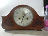 热卖三五钟表老式古董 机械座钟555钟十五天 带日历款 雕花 61年