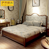 美式乡村双人床1.5米实木床1.8M大床高箱储物公主床婚床卧室家具