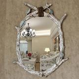 欧式乡村壁挂卫浴镜浴室镜美式创意复古挂墙梳妆台镜子墙面装饰镜