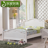 田园风格床1米5公主卧室双人大床1.8米结婚床小户型白色韩式床