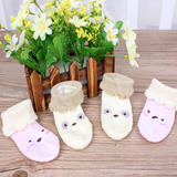 新生儿袜子冬季 0-3-6-12个月纯棉全棉加厚松口0-1岁儿童袜子
