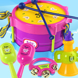 婴儿手拍鼓音乐欢乐儿童拍拍鼓早教益智宝宝玩具0-1岁6-12个月7-8