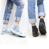 韩国透明可折叠防雨鞋套男女防滑加厚耐磨底雨鞋套儿童中高筒靴套