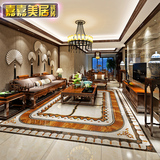 嘉嘉美居 新中式客厅瓷砖拼花地砖餐厅地板砖微晶石800x800抛晶砖