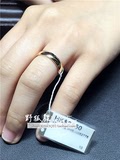 香港专柜代购 六福珠宝 18K玫瑰金 光面 弧形 简约 指环 戒指 代