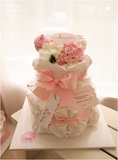 韩国代购 纯棉婴儿衣服用品 宝宝新生儿礼盒 婴儿尿布天使蛋糕