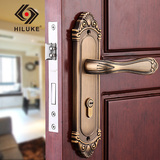 中式纯铜别墅大门锁全铜仿古实木门锁 欧式双开对开门锁