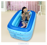 无盖式加厚双人充气浴缸成人折叠浴桶塑料沐浴泡澡桶保温婴儿泳池