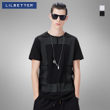 Lilbetter男士短袖T恤 夏季圆领纯棉体恤日系潮牌青年修身半袖男