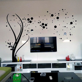 意3d水晶亚克力立体墙贴画家居装饰品客厅电视背景墙面贴纸大树创