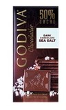香港专柜代购 进口比利时高迪瓦Godiva 海盐黑巧克力片
