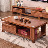 现代简约家用烤漆电视柜组合 创意小户型长方形客厅实木茶几