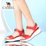 Camel/骆驼女鞋 时尚休闲 纳帕牛皮魔术贴凉鞋 2016夏季女鞋子夏