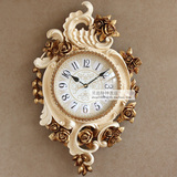 豪华欧式创意钟表客厅现代白色挂钟个性静音石英钟墙壁装饰大挂表