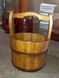 民间收藏老物件古典足浴小提桶 木桶 提水桶 小木桶  木质水桶