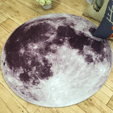 创意地球地毯 月球圆形地毯客厅卧室床边电脑椅垫吊篮地毯可水洗