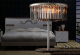 圆形水晶台灯卧室床头灯创意简约欧式田园风格婚庆吧台奢侈时尚灯