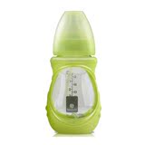贝适邦 宽口径玻璃奶瓶 送手柄 带硅胶保护套防摔爆防胀气婴儿奶?