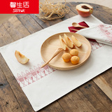 馨生活 鲤鱼福餐垫 素色日式简约布艺桌垫餐垫 隔热 双层儿童餐垫