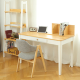电脑桌实木家用经济型办公桌白儿童写字台长方形简约现代书桌定做