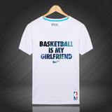 永不息熄NBA篮球短袖T恤男纯棉大码圆领运动t-shir体恤科比半截袖