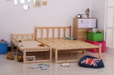 儿童床男孩实木环保单人床带护栏公主床松木小孩组合折叠床幼儿床