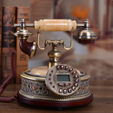 特价仿古电话机欧式电话机天然玉石创意座机电话复古电话机包邮