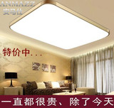 简约现代长方形卧室吸顶灯 客厅LED遥控调光节能灯亚克力超薄灯具