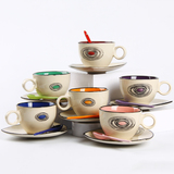 包邮个性创意欧式咖啡杯卡布基诺拉花咖啡杯英式意式彩色摩卡陶瓷