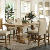 美式餐桌椅组合餐厅实木餐桌餐台复古做旧长方形四人六人饭桌子
