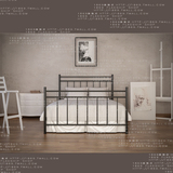 预售定制 1869美式新古典铁艺床铁床架双人床1.8米单人床1.5 X005