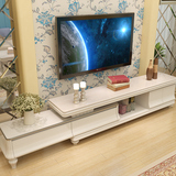 现代简约大理石电视柜 小户型实木烤漆伸缩电视柜地柜客厅家具