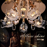 简约现代水晶灯餐厅灯LED吸顶灯 欧式圆形卧室灯温馨创意灯具灯饰
