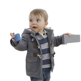 2015新款童装儿童外套男童冬装外套两色牛角扣童装 外贸 纯棉童装