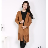 女款秋冬装秋季中长款外套修身新款长袖韩版女短外套女孩衣服。