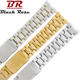 Black Rose不锈钢表带 实心钢带18 20 22mm男款 手表表链 配件