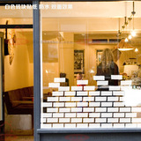 复古墙砖墙贴仿古砖块个性咖啡馆服装店玻璃橱窗贴客厅阳台墙贴纸