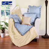 汉妮威PP棉多功能抱枕被子两用纯棉沙发靠垫靠枕办公室空调被报枕